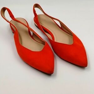 Marc Fisher Ltd. coral strap back flats size 7M pointed toe flats gold accent